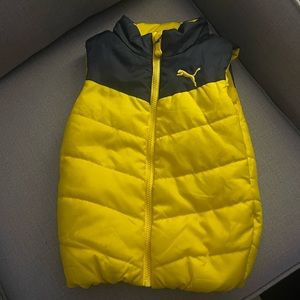 Boys Puma Yellow / Gray Puffer Vest 💛